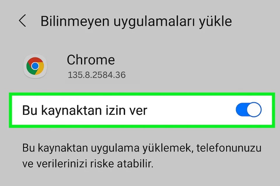 Bu Kaynaktan izin ver