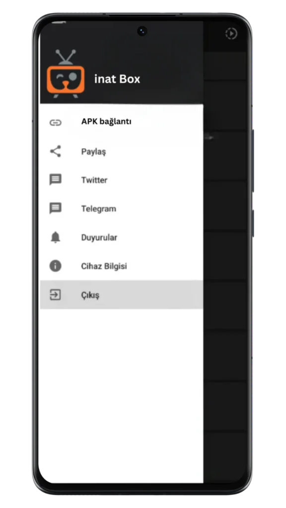İnat Box menüsü